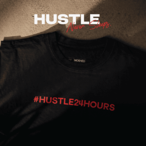 HUSTLE24HOUR Premium Black Tee