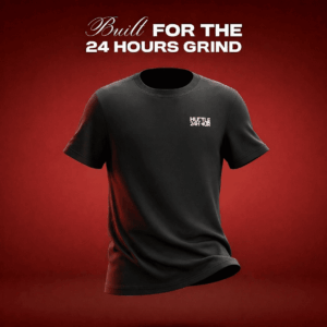 HUSTLE24HOUR 2.0 Black Tee